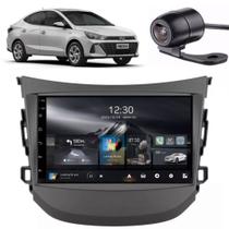 Central Multimidia Android Auto HB20 Moldura + Câm Preto