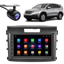 Central Multimidia Android Auto Honda CRV Moldura + Câm Preto