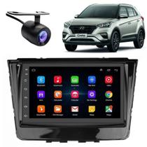Central Multimidia Android Auto Hyundai Creta Moldura + Câm BP