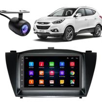 Central Multimidia Android Auto Hyundai IX35 Moldura + Câm Preto