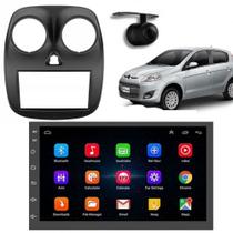 Central Multimidia Android Auto Palio Moldura + Câm Preto