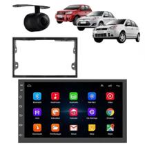 Central Multimidia Android Auto Polo Hatch Moldura + Câm