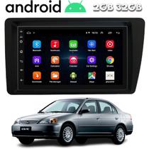 Central Multimidia Android Honda Civic 2001 a 2006 Gps Wifi Bluetooth Espelhamento