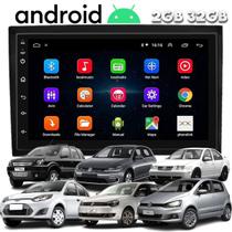 Central Multimidia Android Wifi Bluetooth Gps Espelhamento Fiesta Polo Fox Golf Ecosport 2 Din 7 Polegadas