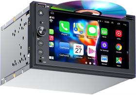 Central multimídia automotiva Inexaccessories Double Din com CD/DVD e tela touch de 7''