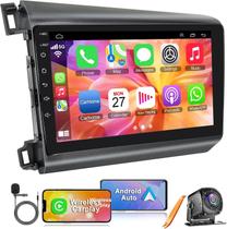 Central multimídia B4U para Honda Civic 2012-2015, Android 12, GPS, tela de 9"