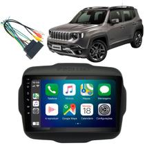 Central Multimídia Bluetooth USB 9 Polegadas Espelhamento Carplay GPS Jeep Renegade 2015 2024