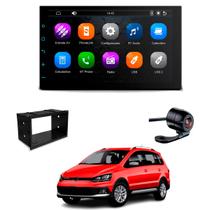Central Multimídia CarPlay 2Din 7" Câmera de Ré Moldura 2din Crossfox 2011 2012 2013