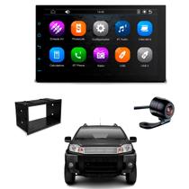 Central Multimídia CarPlay 2Din 7" Câmera de Ré Moldura 2din Ecosport 2005 2006 2007 2008 2009 2010 2011 2012
