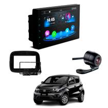 Central Multimídia CarPlay Android Auto 2 Din Faaftech 7" + Câmera de Ré Borboleta + Moldura Mobi 2017 à 2022 2Din