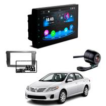 Central Multimídia CarPlay Android Auto Faaftech 7" + Câmera de Ré Borboleta + Moldura Corolla 2008 2009 2010 2011 2012
