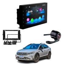 Central Multimídia CarPlay Android Auto Faaftech 7" + Câmera de Ré Borboleta + Moldura Nivus 2020 2021 2022 2Din