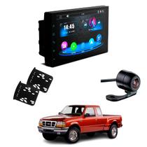 Central Multimídia CarPlay Android Auto Faaftech 7 Polegadas + Câmera de Ré Borboleta + Moldura 2din Ranger 97-2000