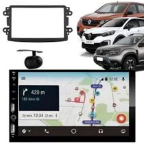 Central Multimídia Carplay Android Duster Dynamique Moldura + Câmera