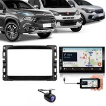 Central Multimídia Carplay Android Fiat Mobi Moldura + Câmera BP