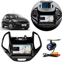 Central Multimídia Carplay Android Ford KA Moldura + Câmera BP