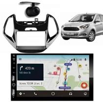 Central Multimídia Carplay Android Ford Ka Moldura + Câmera BP