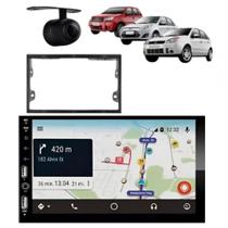 Central Multimídia Carplay Android Fox Moldura + Câmera