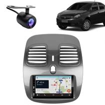 Central Multimídia Carplay Android Grand Siena Moldura + Câmera Grafite Central Multimídia Carplay Android Grand Siena Moldura + Câmera Grafite