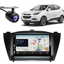 Central Multimídia Carplay Android IX35 Moldura + Câmera PT