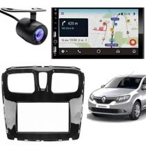 Central Multimídia Carplay Android Logan Moldura + Câmera BP
