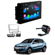 Central Multimídia CarPlay Mp5 2 Din Faaftech 7 Polegadas + Câmera de Ré Borboleta + Moldura 2din Gol 13-16