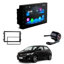 Central Multimídia CarPlay Mp5 2 Din Faaftech 7 Polegadas + Câmera de Ré Borboleta + Moldura 2din Onix 13-19