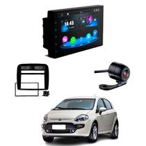 Central Multimídia CarPlay Mp5 2 Din Faaftech 7 Polegadas + Câmera de Ré Borboleta + Moldura 2Din Punto