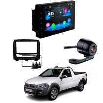 Central Multimídia CarPlay Mp5 2 Din Faaftech 7 Polegadas + Câmera de Ré Borboleta + Moldura 2din Strada