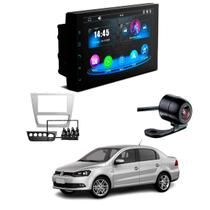 Central Multimídia CarPlay Mp5 2 Din Faaftech 7 Polegadas + Câmera de Ré Borboleta + Moldura 2din Voyage 13-16