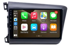 Central multimidia civic 2012-2016 tela 9 android carplay