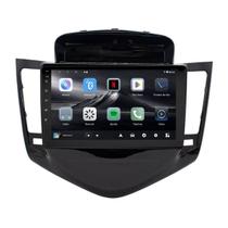 Central Multimídia Cruze LT LTZ 2011 2012 2013 2014 2015 2016 Adak G2 Tela de 9" QLED 2GB de RAM 64GB Android Auto e Carplay + Câmera de ré Black Pian