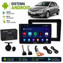 Central Multimidia Etios 2012 até 2021 Android 9 Pol Carplay AndroidAuto Camera Ré Comando Volante
