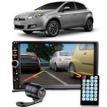 Central Multimidia Fiat Bravo 2012 a 2016 Espelhamento Bluetooth Moldura Câmera de Ré