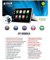 Central Multimidia H-Tech Tela 10.1 De Vidro 1Din Android 12