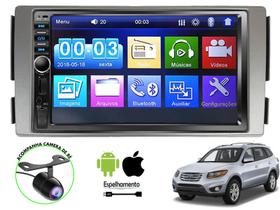 Central Multimidia Hyundai Santa Fé 2007 a 2013 Espelhamento Bluetooth Usb Mp5 2Din Central Multimidia Hyundai Santa Fé 2007 a 2013 Espelhamento Bluetooth Usb Mp5 2Din