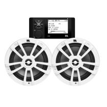 Central Multimídia JBL Marine Wake R3500 + Par Alto Falantes 6 Stage Marine 120w - Branco