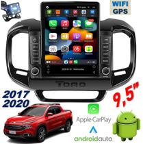 Central Multimídia Modelo Tesla Fiat Toro 2017-2020 Android + Carplay