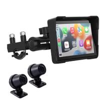 Central multimídia moto mp5 com bt carplay android auto com camera