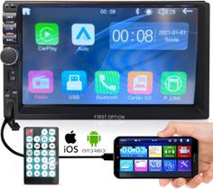 Central Multimídia MP10 7 Pol Carplay AndroidAuto USB BT FM - First Option 7810HCPAA