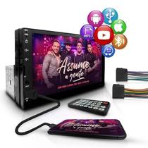 Central Multimídia MP5 1Din Com tela de 7, Bluetooth, USB, Espelha o Celular