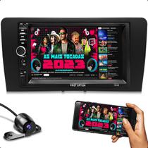 Central Multimídia Mp5 2 Din 7 Polegadas Espelhamento Android Ios Bluetooth Usb Com Moldura Audi A3 2007 a 2012 + Câmera de ré Central Multimídia Mp5 2 Din 7 Polegadas Espelhamento Android Ios Bluetooth Usb Com Moldura Audi A3 2007 a 2012 + Câmera de ré