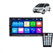 Central Multimídia MP5 2 Din 7 Polegadas Honda Fit 2001 2002 2003 2004 2005 2006 até 2021