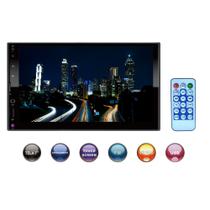 Central Multimídia MP5 2 Din 7" USB/SDCARD/AUX/BT/Espelhamento IOS e Android Full Touch H-Tech - HT-3000