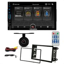 Central Multimídia MP5 2 Din 7pol RS-506BR Plus Roadstar Com Câmera de Ré e Moldura Onix 2013 em diante
