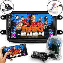 Central Multimídia Mp5 2 Din Esp. Android Ios Bluetooth Usb Kit Plug Play Logan sandero Kwid Duster