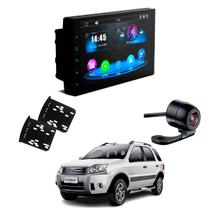 Central Multimídia Mp5 2 Din Faaftech 7 Polegadas + Câmera de Ré Borboleta + Moldura 2din