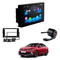 Central Multimídia Mp5 2 Din Faaftech 7 Polegadas + Câmera de Ré Borboleta + Moldura 2din