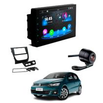 Central Multimídia Mp5 2 Din Faaftech 7 Polegadas + Câmera de Ré Borboleta + Moldura 2din