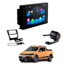 Central Multimídia Mp5 2 Din Faaftech 7 Polegadas + Câmera de Ré Borboleta + Moldura 2din